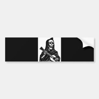 Santa Muerte with Guitar circa early 1900s Bumper Sticker