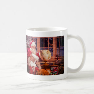 Santa Mug with Stuffed Aninals and Nice list