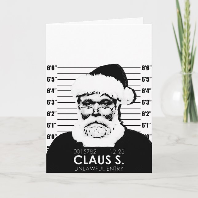 Santa Mugshot Card (Front)