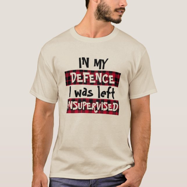 Santa Naughty, Nice I Was Left Unsupervised Funny T-Shirt (Front)