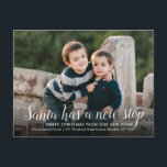 Santa New Home Stop Christmas Photo Holiday Moving<br><div class="desc">Santa New Home Stop Christmas Photo Holiday Moving Announcement</div>