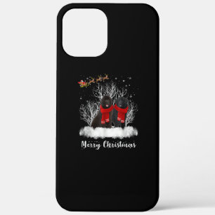 Santa Newfoundland Couple Merry Christmas Dog Gift iPhone 12 Pro Max Case