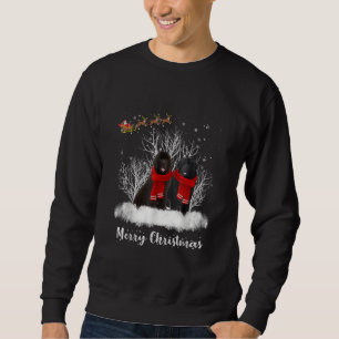 Santa Newfoundland Couple Merry Christmas Dog Gift Sweatshirt