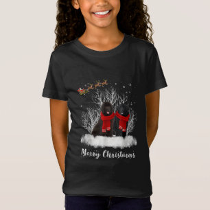 Santa Newfoundland Couple Merry Christmas Dog Gift T-Shirt