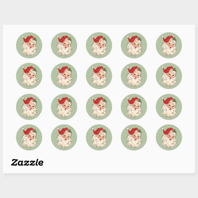 Santa No. 3 Classic Round Sticker (Sheet)