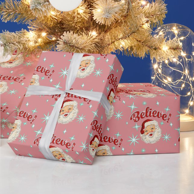 Santa No, 6 Believe Wrapping Paper (Holidays)
