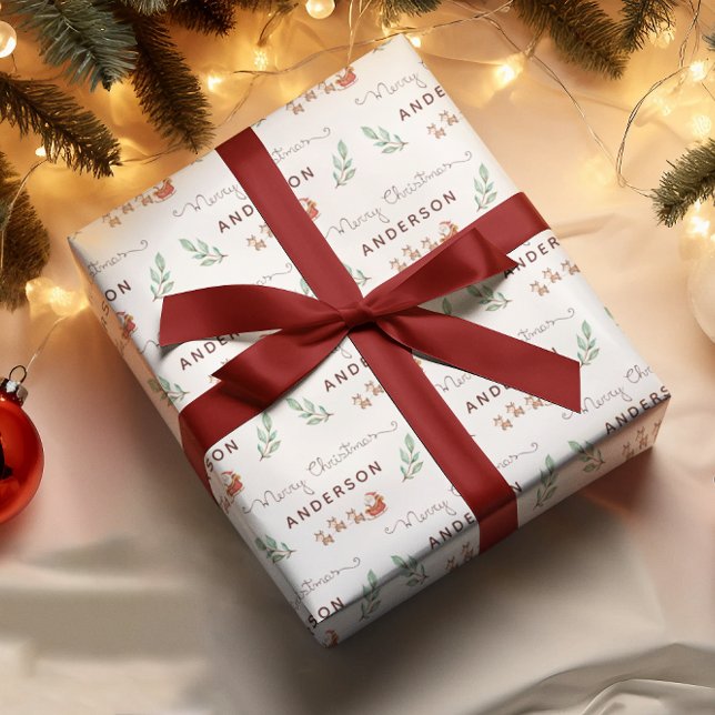 Santa North Pole Wrapping Paper Sheets (Make Christmas wrapping a little easier with these personalized Santa wrapping paper sheets! )