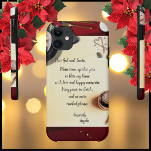Santa Note Peace & Funny No Cracked Phones Request Case-Mate iPhone Case