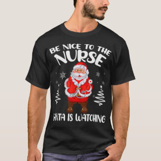 Santa Nurse Stethoscope Chirstmas Holiday 	 Nursin T-Shirt
