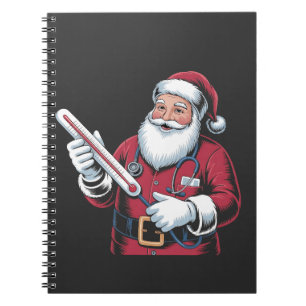 Santa Nurse Xmas Nursing Healthcare Worker   Notebook