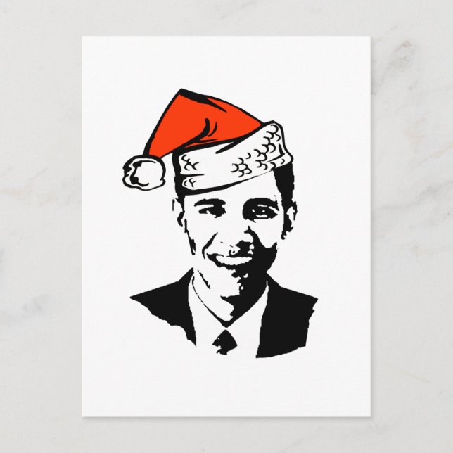 Santa Obama Gear Holiday Postcard (Front)