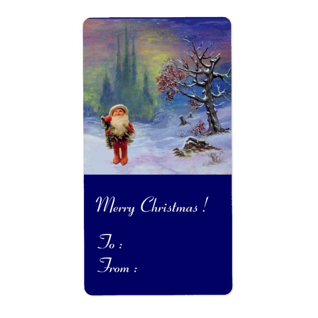 SANTA OF THE GNOMES Blue Winter Holiday Christmas (Front)