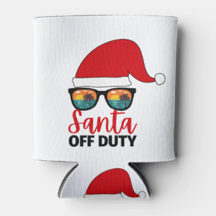 Santa Off Duty Christmas In July Can Cooler