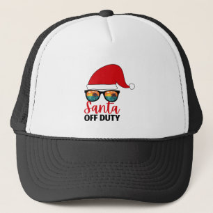 Santa Off Duty Christmas In July Trucker Hat