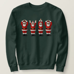 Santa Ohio Midwestern Party O-H-I-O Christmas Sweatshirt