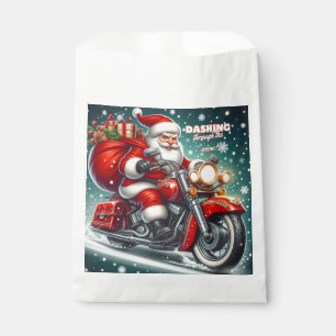 Santa on a motorcycle favour bags