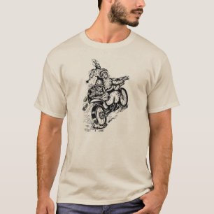 Santa on a motorcycle Sweatshirt T-Shirt