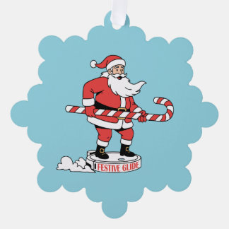 Santa on a Roomba – Holiday Express Tree Decoration Card