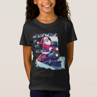 Santa On a Train T-Shirt