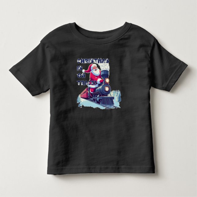 Santa On a Train Toddler T-Shirt (Front)
