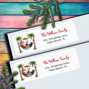 Santa on a Tropical Island Return Address