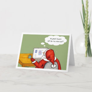 Santa on Facebook Holiday Card