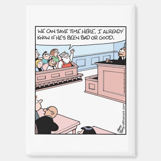 Santa on Jury Magnet (Front)