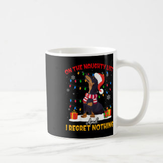 Santa On The Naughty List Dachshund Christmas Gift Coffee Mug
