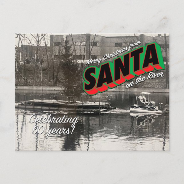Santa on the River Postcard 10 (Front)