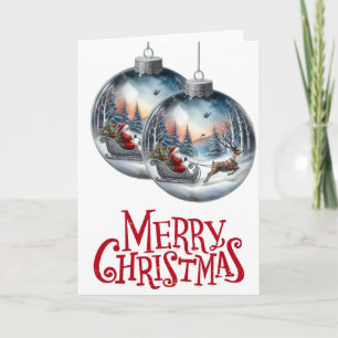 santa ornaments card
