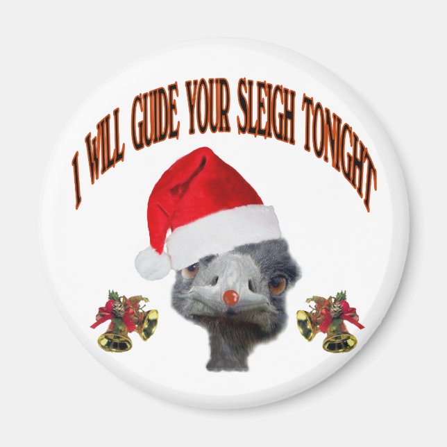 Santa ostritch magnet (Front)