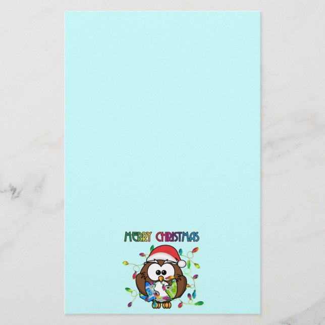 Santa owl & Christmas lights (Front)