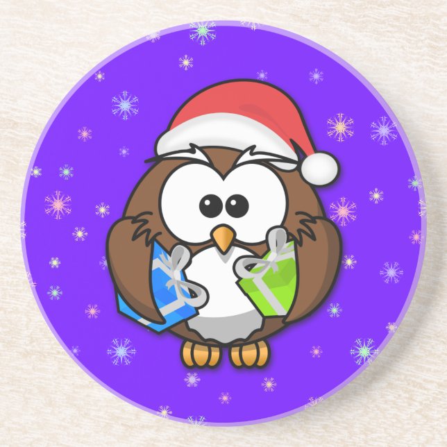 Santa owl coaster (Front)