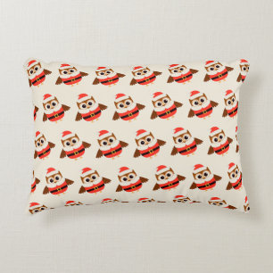 Santa Owl Decorative Cushion