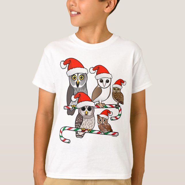 Santa Owls T-Shirt (Front)