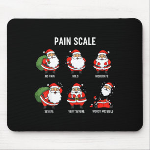 Santa Pain Scale Funny Christmas Design For Nurse  Mouse Pad