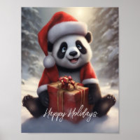 Santa Panda Bear