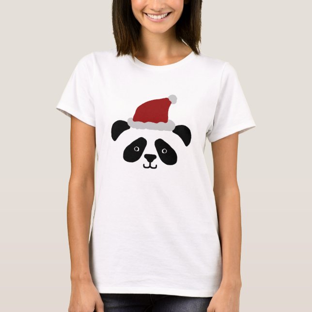 Santa Panda Ladies Tshirt (Front)