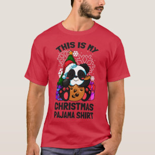 Santa Panda This Is My Christmas Pajama Shirt