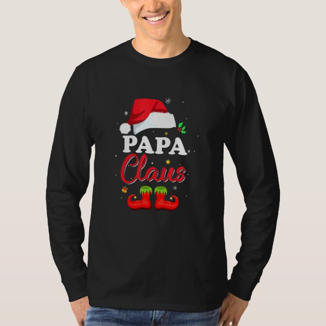 Santa Papa Claus Matching Family Pyjamas Christmas T-Shirt (Front)