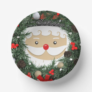 Santa Paper Bowls Plate