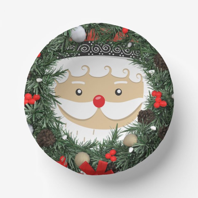 Santa Paper Bowls Plate (Front)