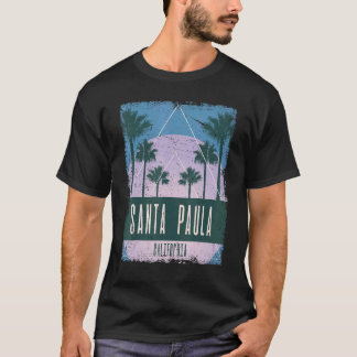 Santa Paula California CA Vintage Vaporwave Retro T-Shirt