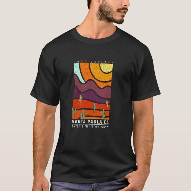 Santa Paula California Cool Desert Souvenir Santa  T-Shirt (Front)