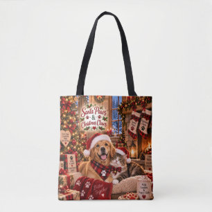 Santa Paws & Christmas Claws Tote Bag