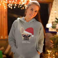 Santa Paws Christmas Light Fawn French Bulldog