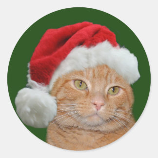 Santa Paws Classic Round Sticker