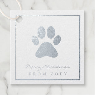 Santa Paws - cute holiday gift tag from the dog
