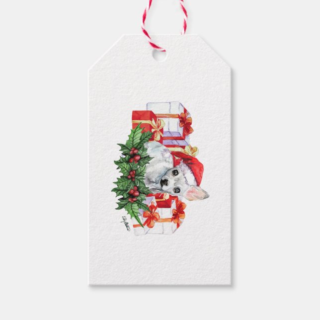 Santa Paws Gift Tag - Christmas Chihuahua (Front)