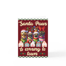 Santa Paws Holiday Card – Festive Dogs & Cheer